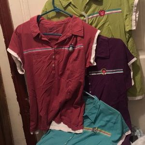 4 polo styled junior’s plus tops
